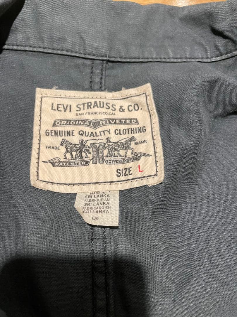デカサイ LEVI STRAUSS グレー オーバーオール Lサイズ