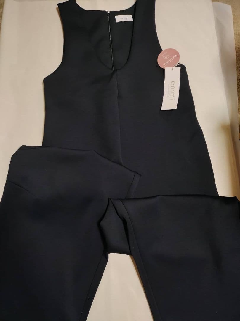 とemmi ネイビー ジッパー付きドレス　SIZE０=(XS)