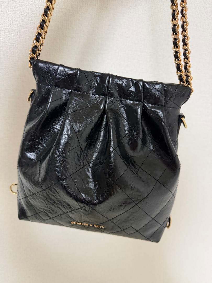 Duo ドゥオ チェーンハンドルツーウェイバックパック - ブラック