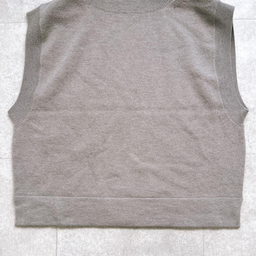 マーガレットハウエル　ウール カシミヤ ニットベスト モックネック Ⅱ 2022