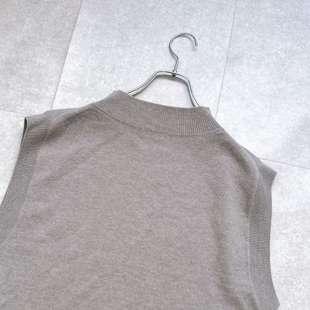 マーガレットハウエル　ウール カシミヤ ニットベスト モックネック Ⅱ 2022