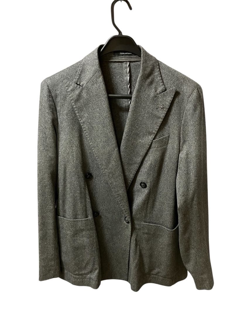 TAGLIATORE グレー ダブルブレスト テーラードジャケット