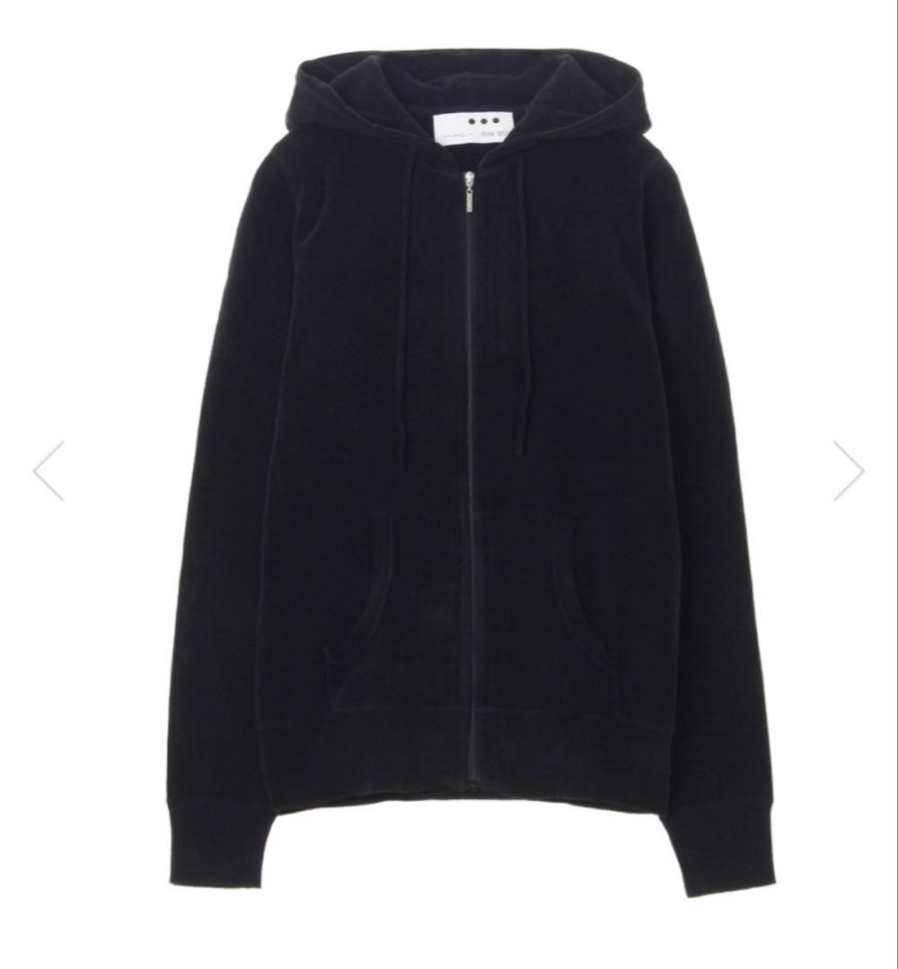 スリードッツ　モールジップアップフーディ　黒