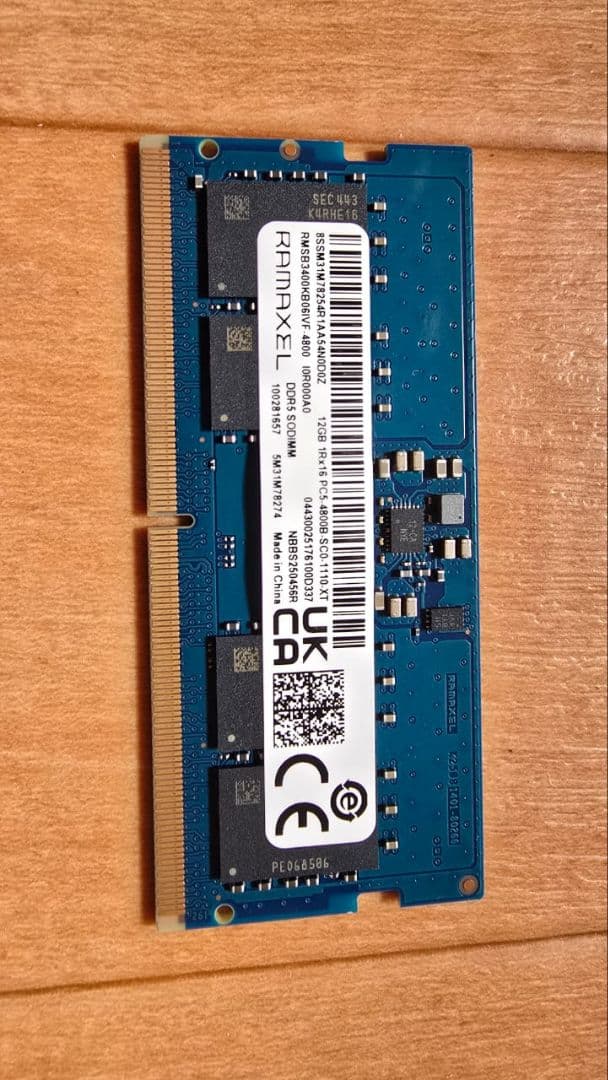 メモリー RAMAXEL DDR5 SODIMM 12GB