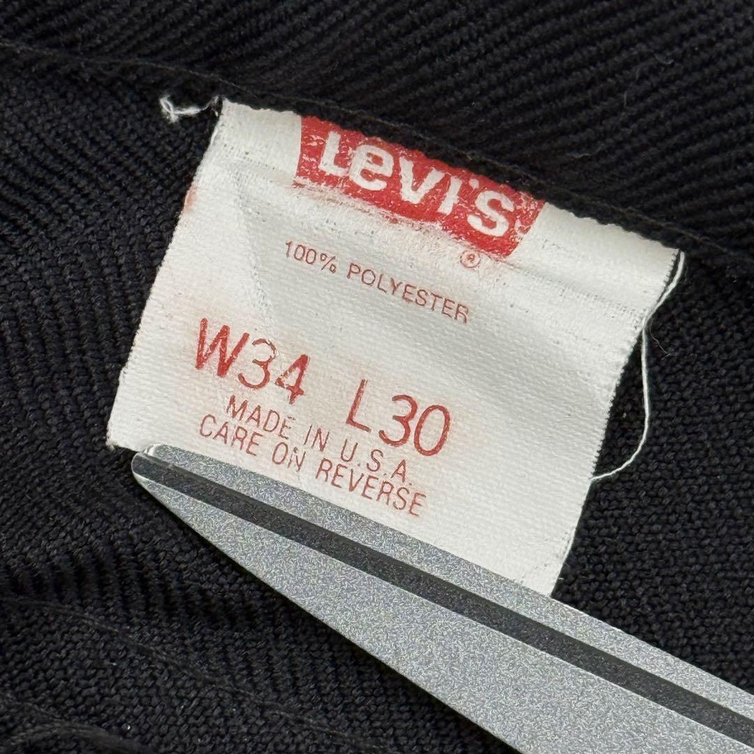 90s USA製 Levi’s スタプレスト スタプレ ブラック 黒 スラックス