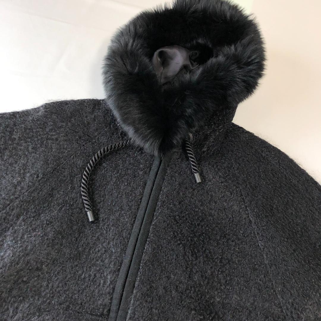 未使用級　ダイアグラム　フォックス　グレースコンチネンタル モヘヤ　ポンチョ