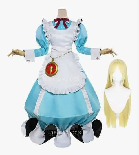 魔法少女にあこがれて コスプレ ネロアリス まほあこウィッグ、 パニエ付き