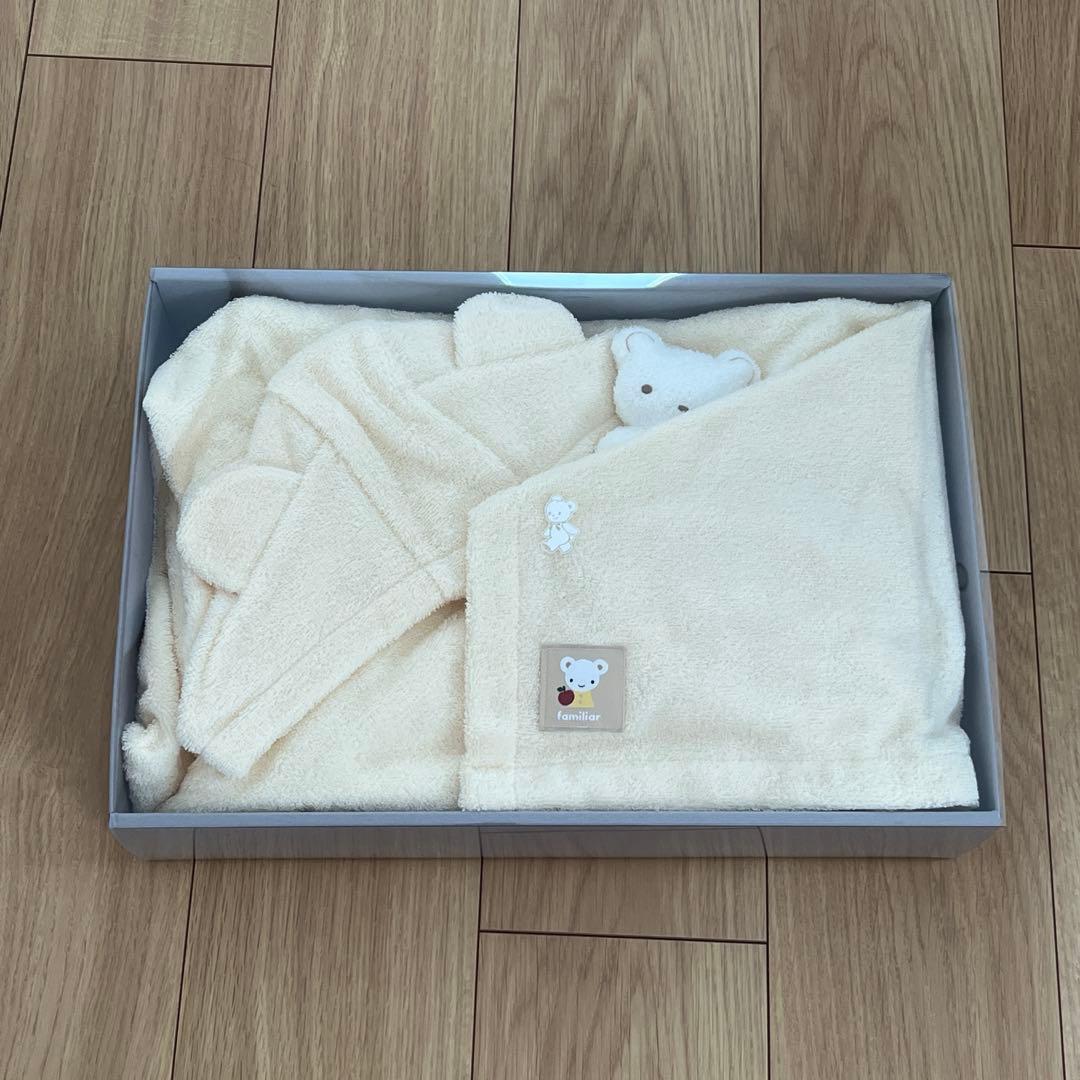 【新品】ファミリア バスタオルとマスコットのセット アイボリー