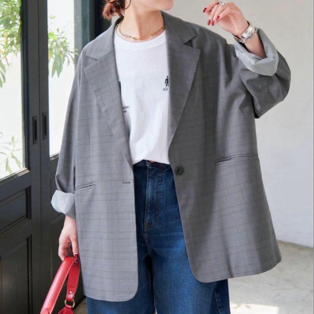 owl様　2024✨Spick & Span チェックルーズジャケット　38