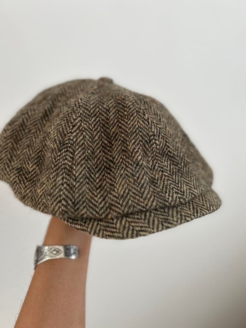 激レア品　ダブルアールエル　RRL ニュースボーイキャップ　レザーパインピング