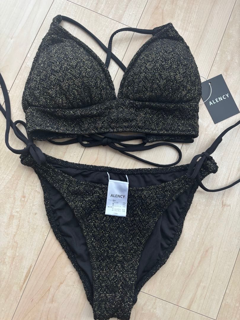 新品未使用 アレンシー ラメビキニ ブラック