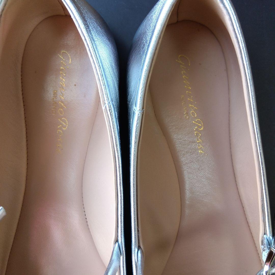 Gianvito Rossi　ジャンヴィトロッシ　フラットシューズ　シルバー