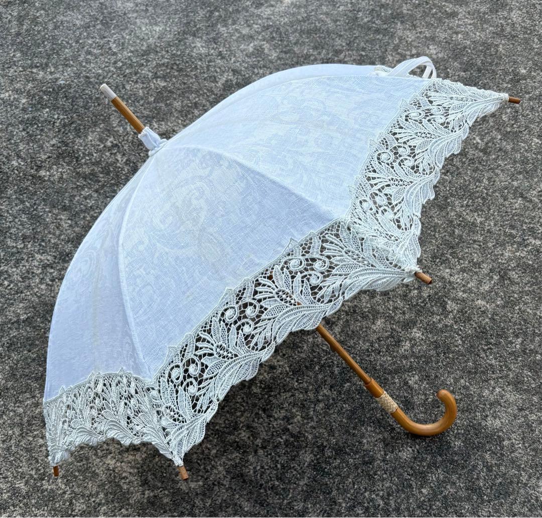 【8月末で出品終了】近沢レース　日傘　ホワイト