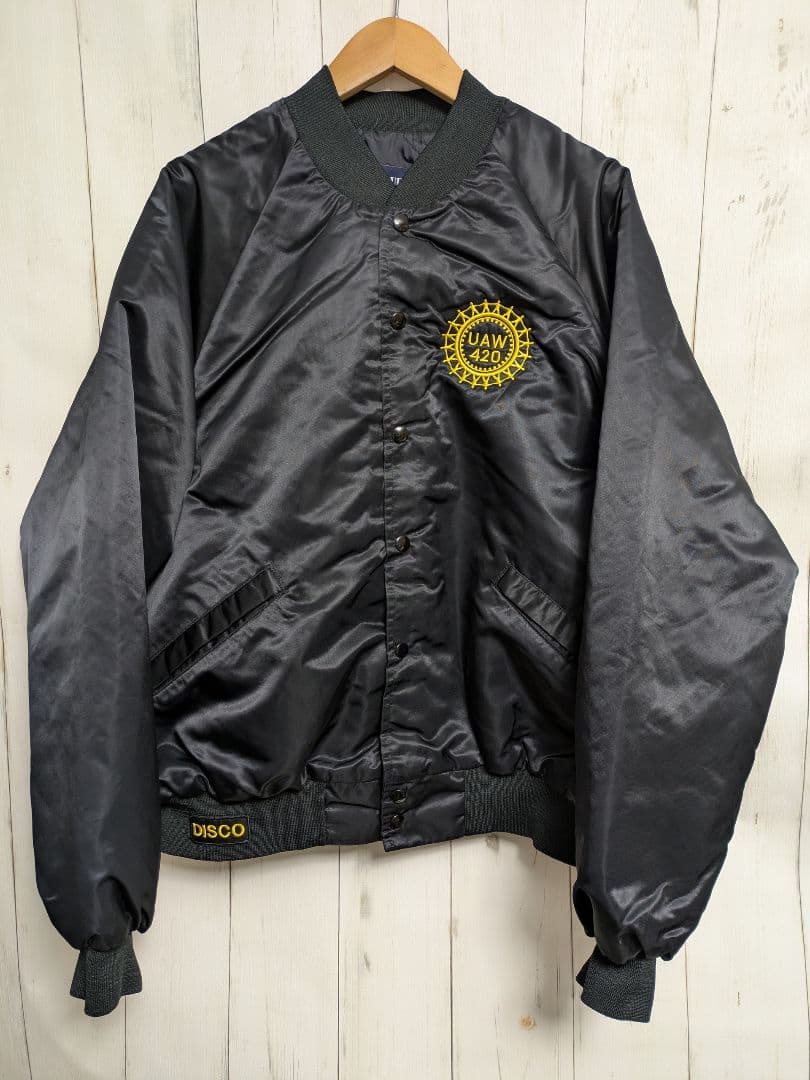 90s USA製 King Louie UAW スタジャン XL ブラック f2