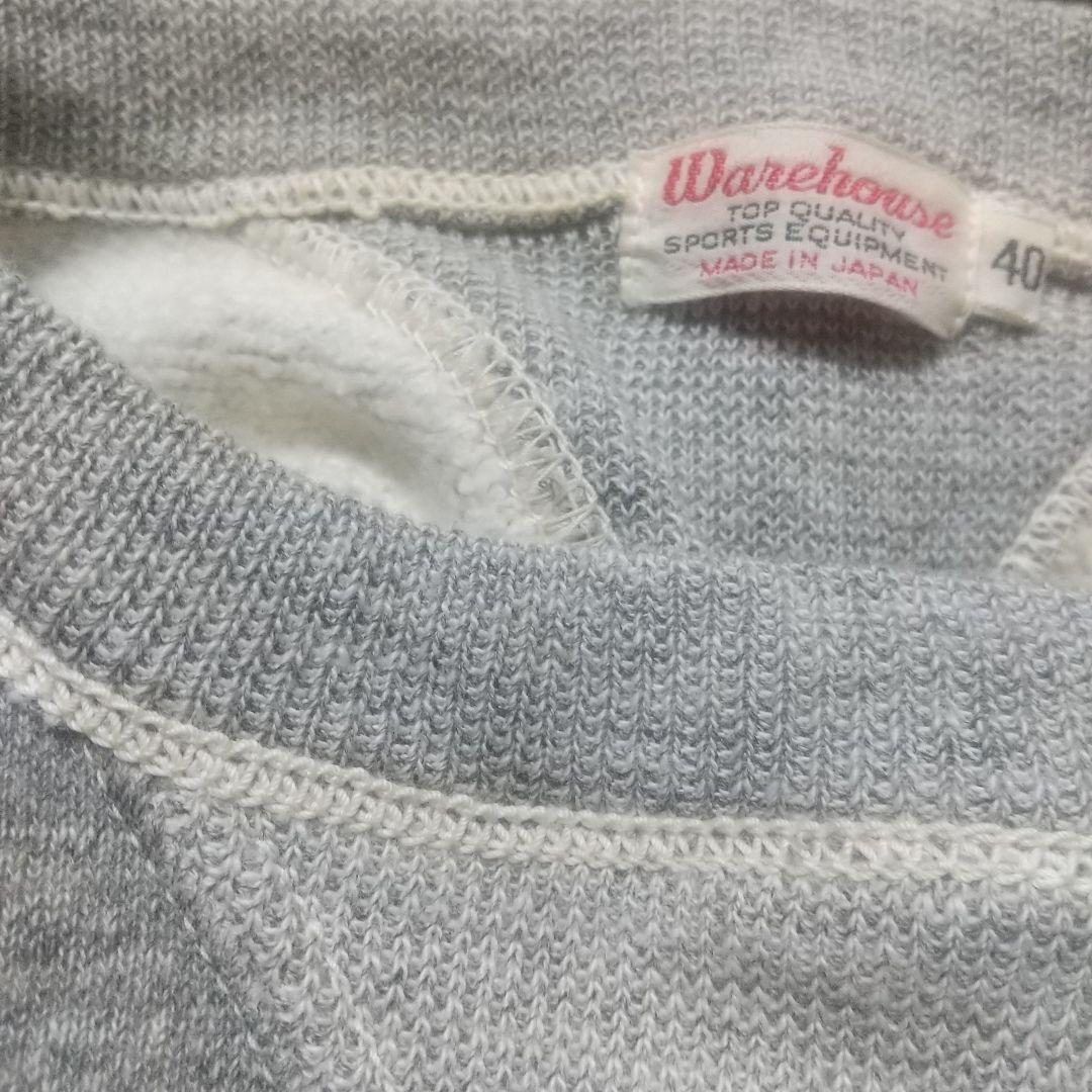 Warehouse グレー クルーネック トレーナー 40 裏起毛 丸胴