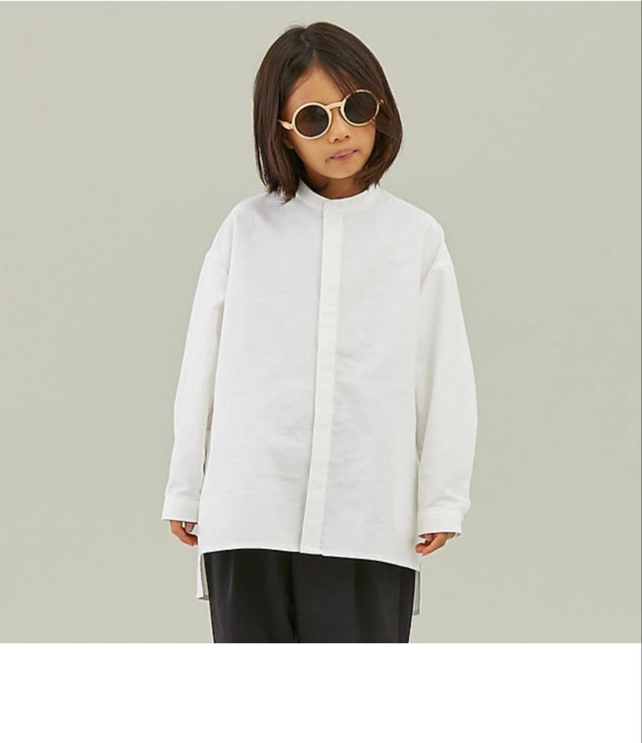 新品2025SS MOUN TEN. ホワイト 長袖シャツ キッズ 140