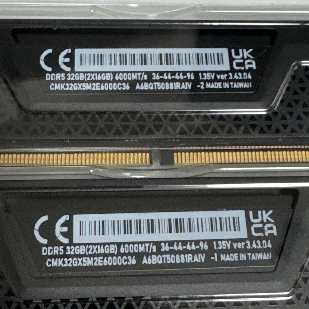 メモリー CORSAIR DDR5 6000MHz 32GB