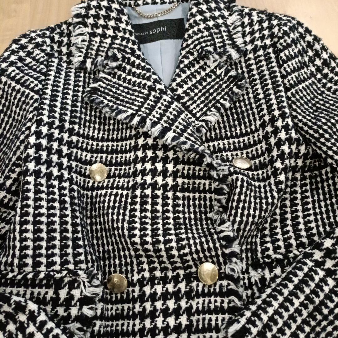 新品タグ付きノーリーズsophi 千鳥格子　ジャケット　金ボタン