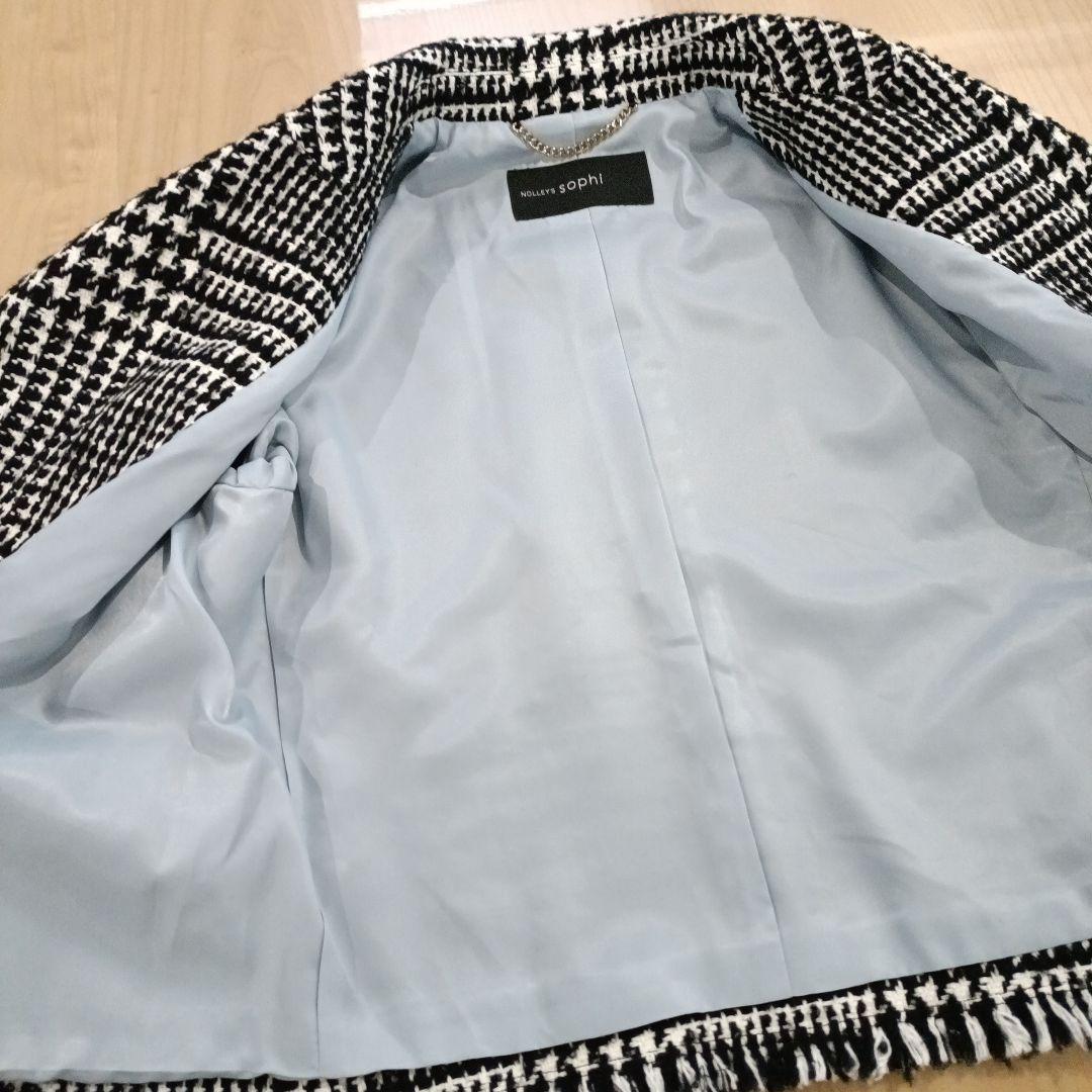新品タグ付きノーリーズsophi 千鳥格子　ジャケット　金ボタン