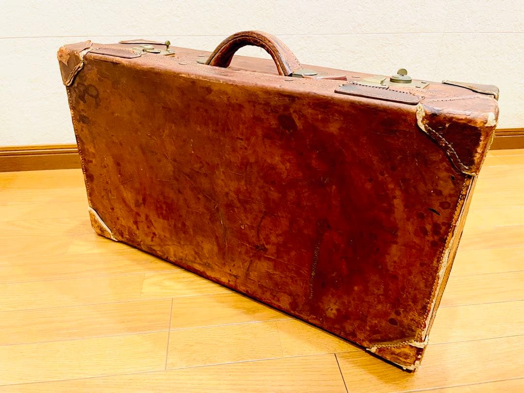 アンティークトランク 戦前品 満州国時代物 激レア 本革トランク
