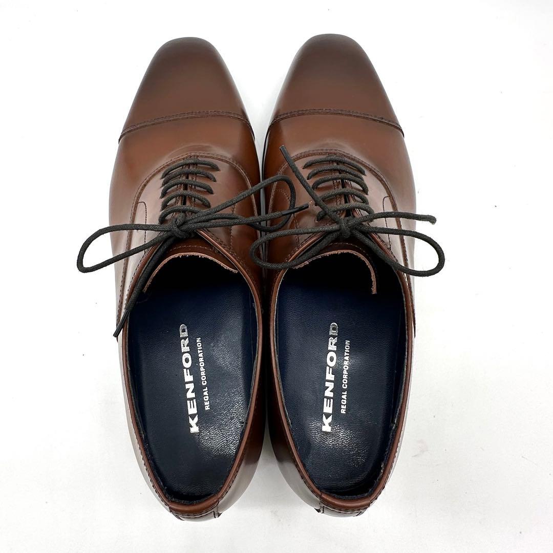 〈極美品〉KENFORD ケンフォード【25.5EEE】ストレートチップ