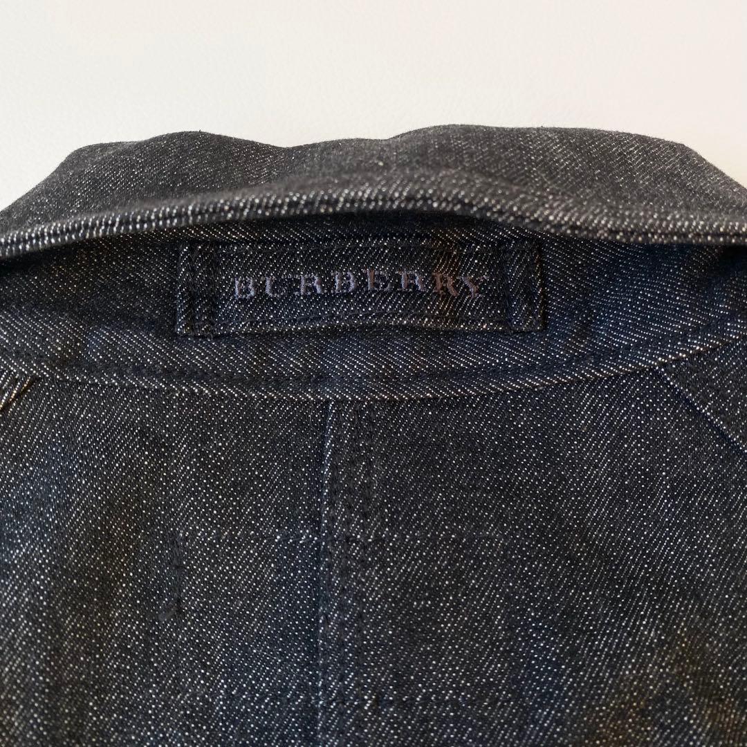 【美品】バーバリーロンドン　ストレッチデニムジャケット　ベルト付き　大きいサイズ