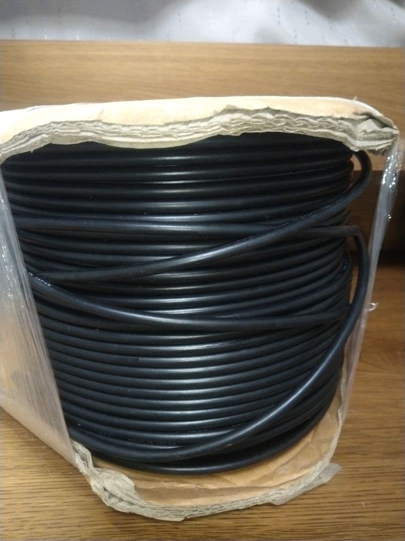 L-4E6AT 黒色オーディオケーブル 200M　残り8割程度　RCAライン