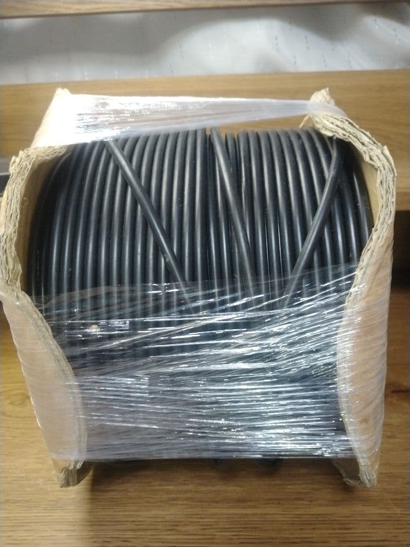 L-4E6AT 黒色オーディオケーブル 200M　残り8割程度　RCAライン