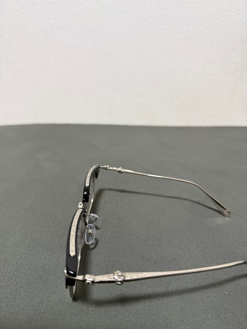 クロムハーツ 伊達メガネ ブラック メタルフレーム