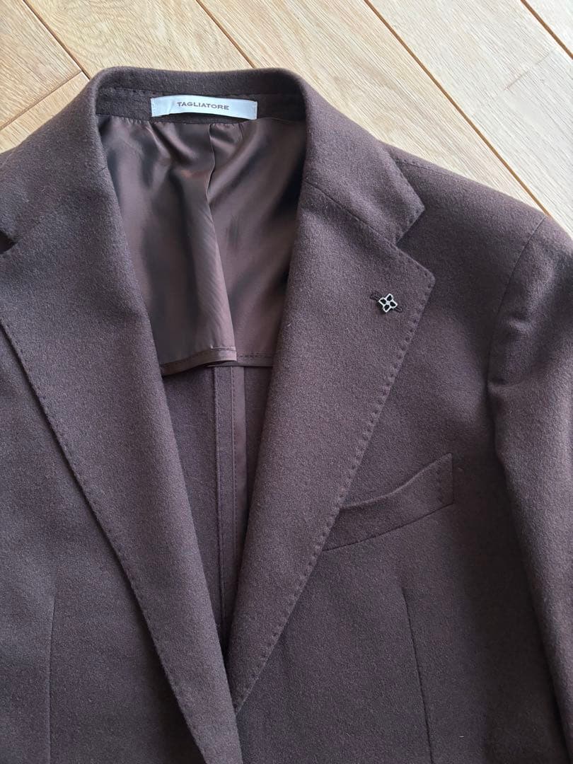 ※サカマユ　未使用 タリアトーレ カシミヤ混ジャケット　ブラウン48