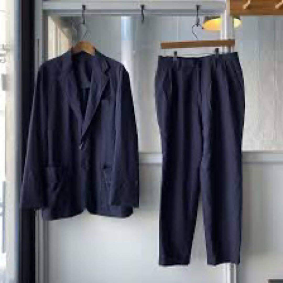 comoli セットアップ　ウール2bジャケット　ウール2タックパンツ　サイズ2