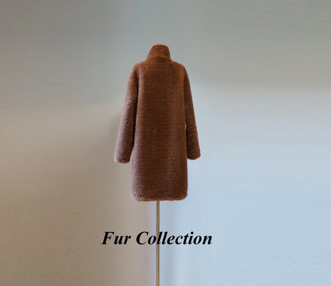 英国調☆ダブルボタン2WAY コートリバーシブル新品　寒さ対策ボアコートブラウン