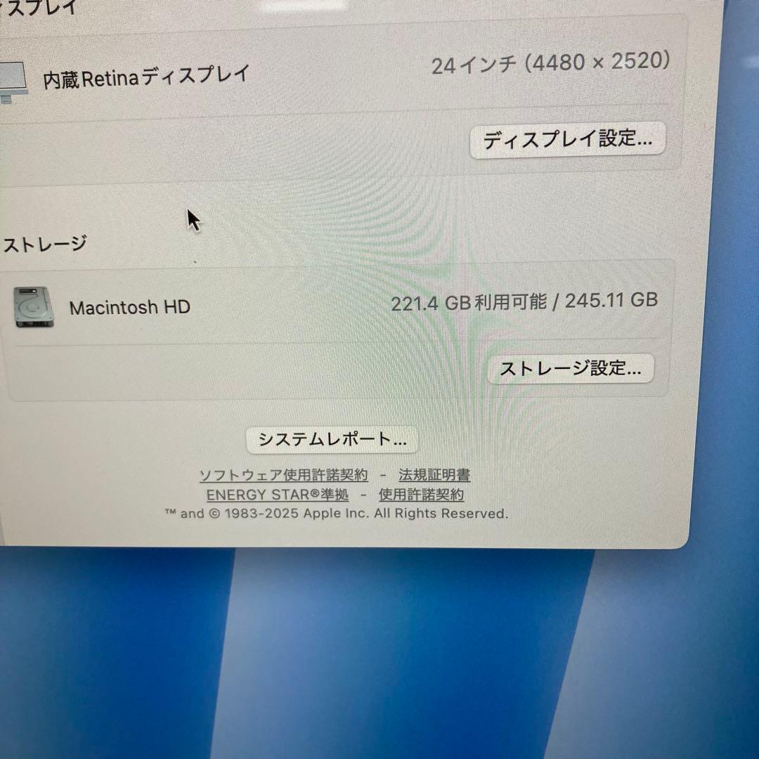 Apple アップル iMac 24インチ ブルー M4 2024
