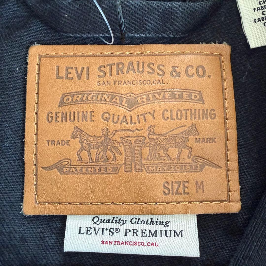 Levi’s　2nd　セカンド　トラッカー ジャケット　レザー　デニム　黒　M