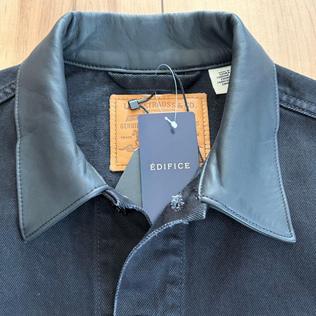 Levi’s　2nd　セカンド　トラッカー ジャケット　レザー　デニム　黒　M
