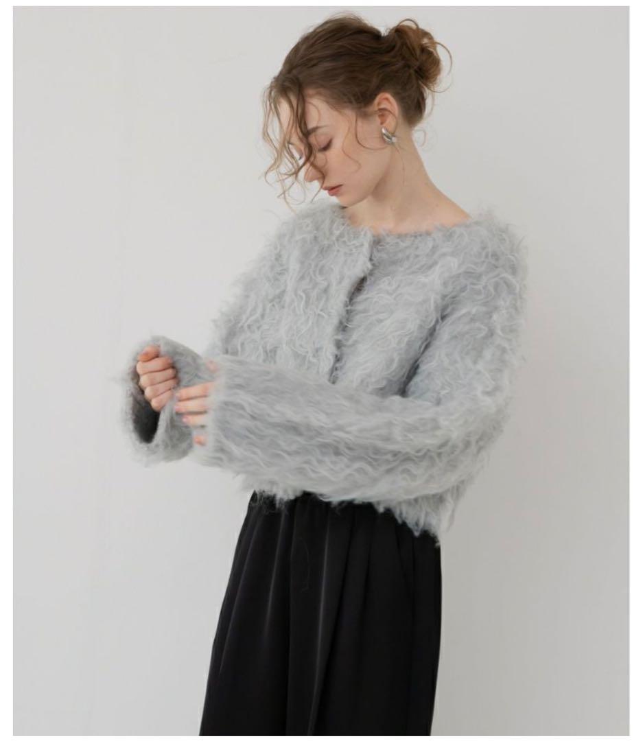 dolce メゾンドドルチェ ウェイビーカーディガン グレー　新品未使用