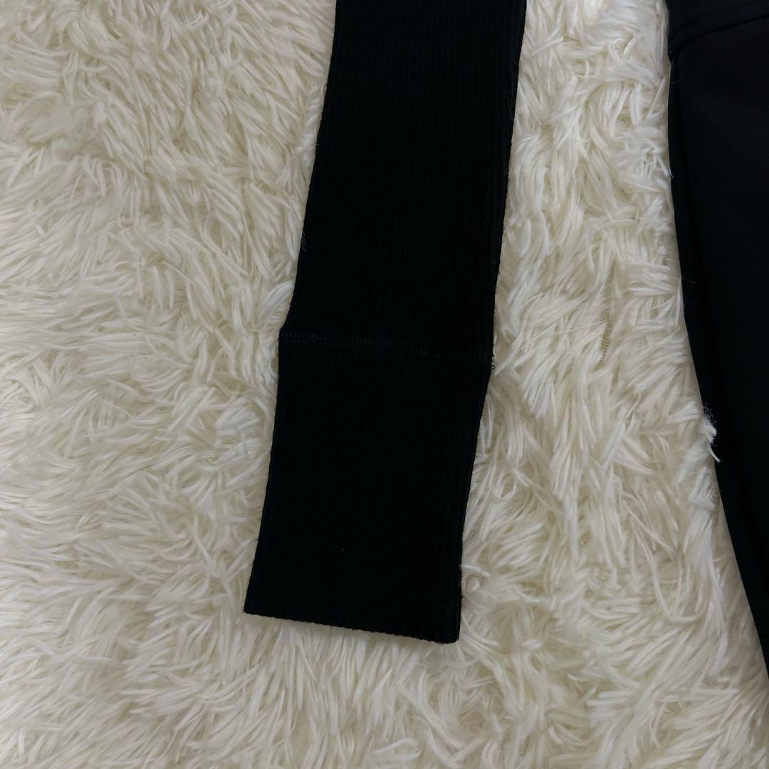 新品タグ付き✨Theory リブニットドッキングミニドレス　ブラック