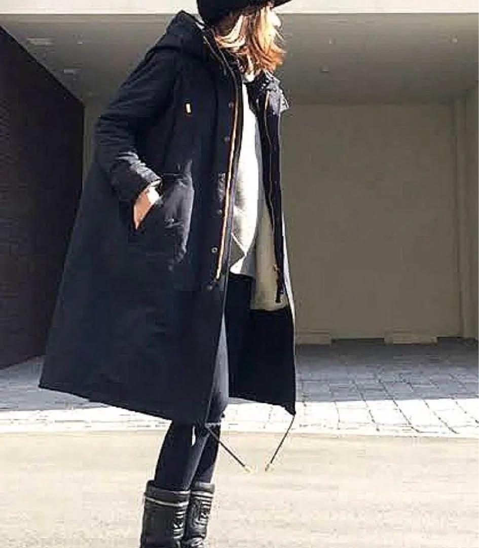 【美品】THE RERACS /モッズロングコート　BLACK 36