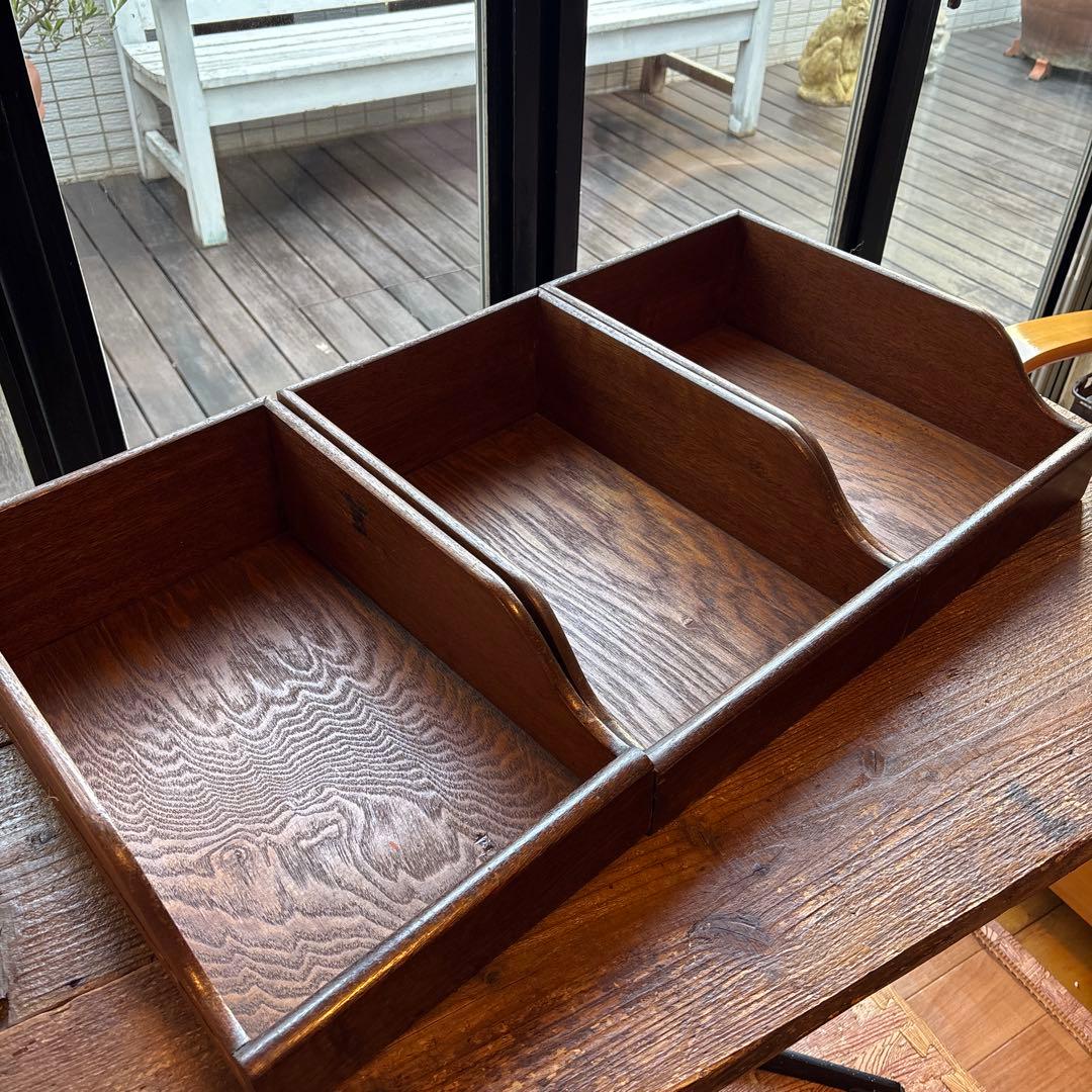 3個セット　木製　ボックス　引出し　引き出し　ヴィンテージ アンティーク