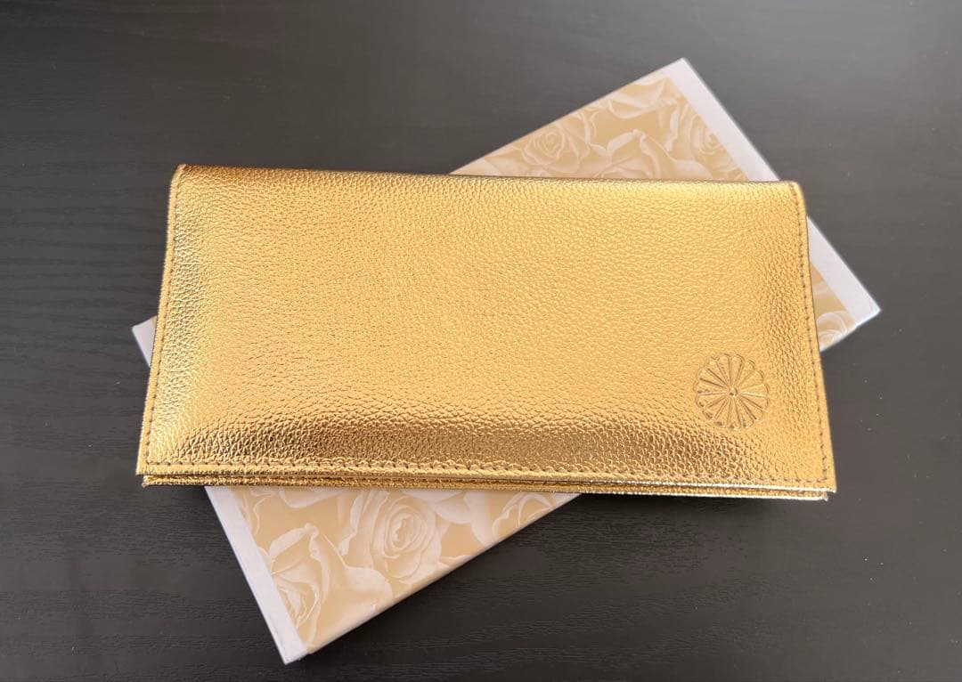 皇居　財布　ゴールド 長財布　金