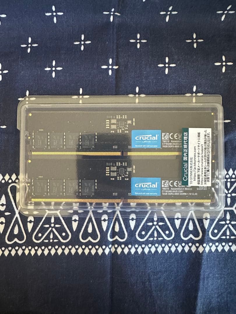 Crucial DDR5-4800 16GB×2（32GB）メモリ RAM