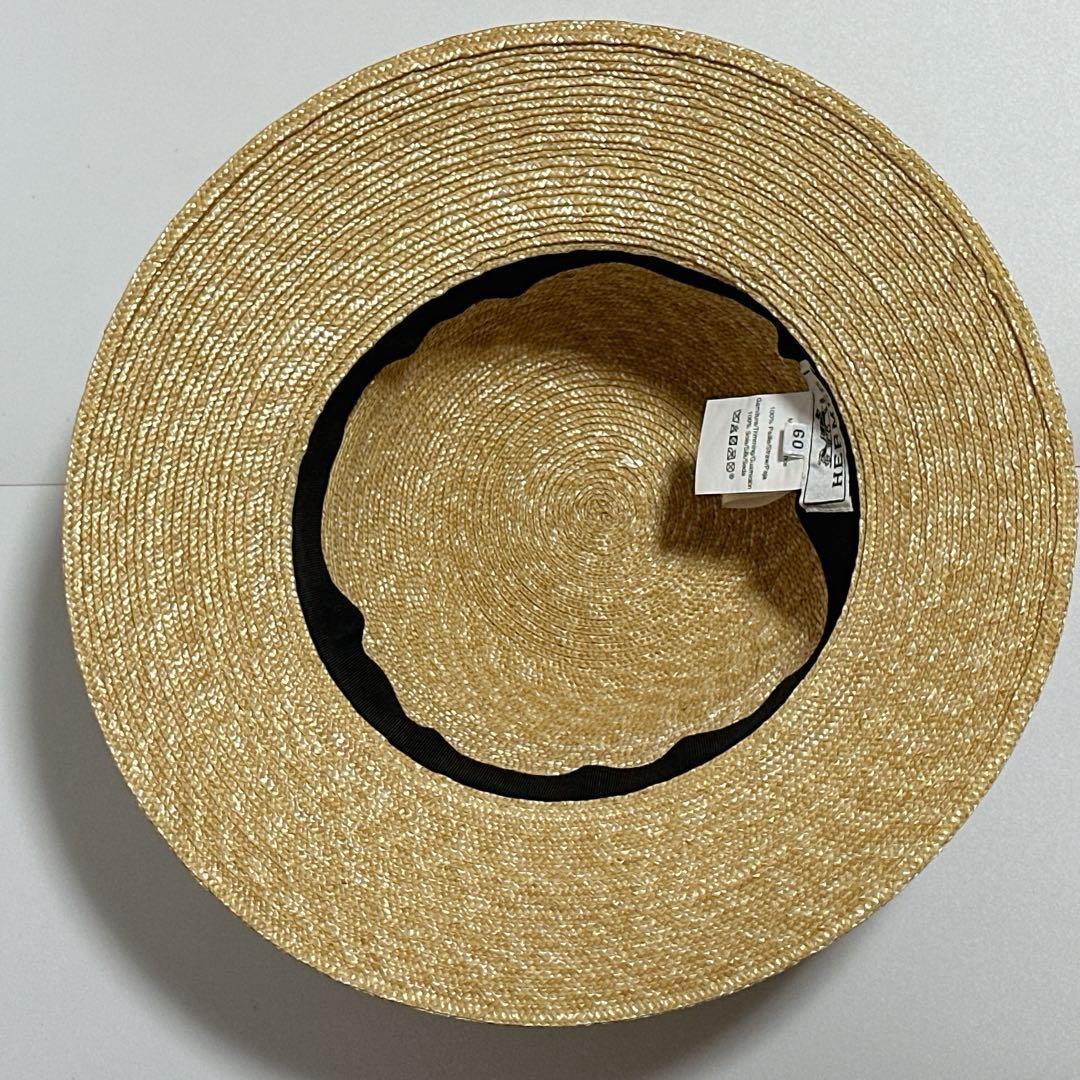 HERMES 麦わら帽子 ペーパーハット 60cm