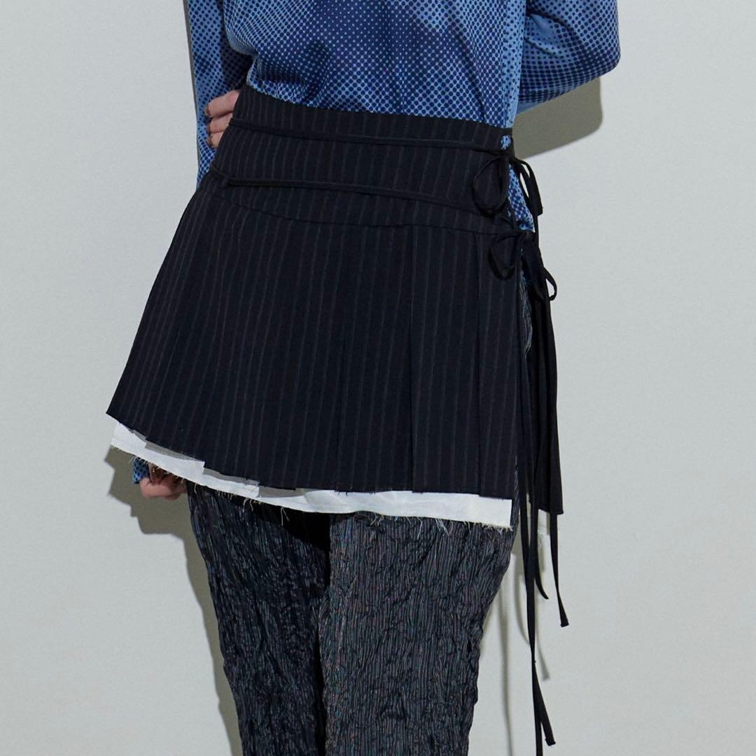 【MAISON SPECIAL/メゾンスペシャル】 プリーツラップミニスカート