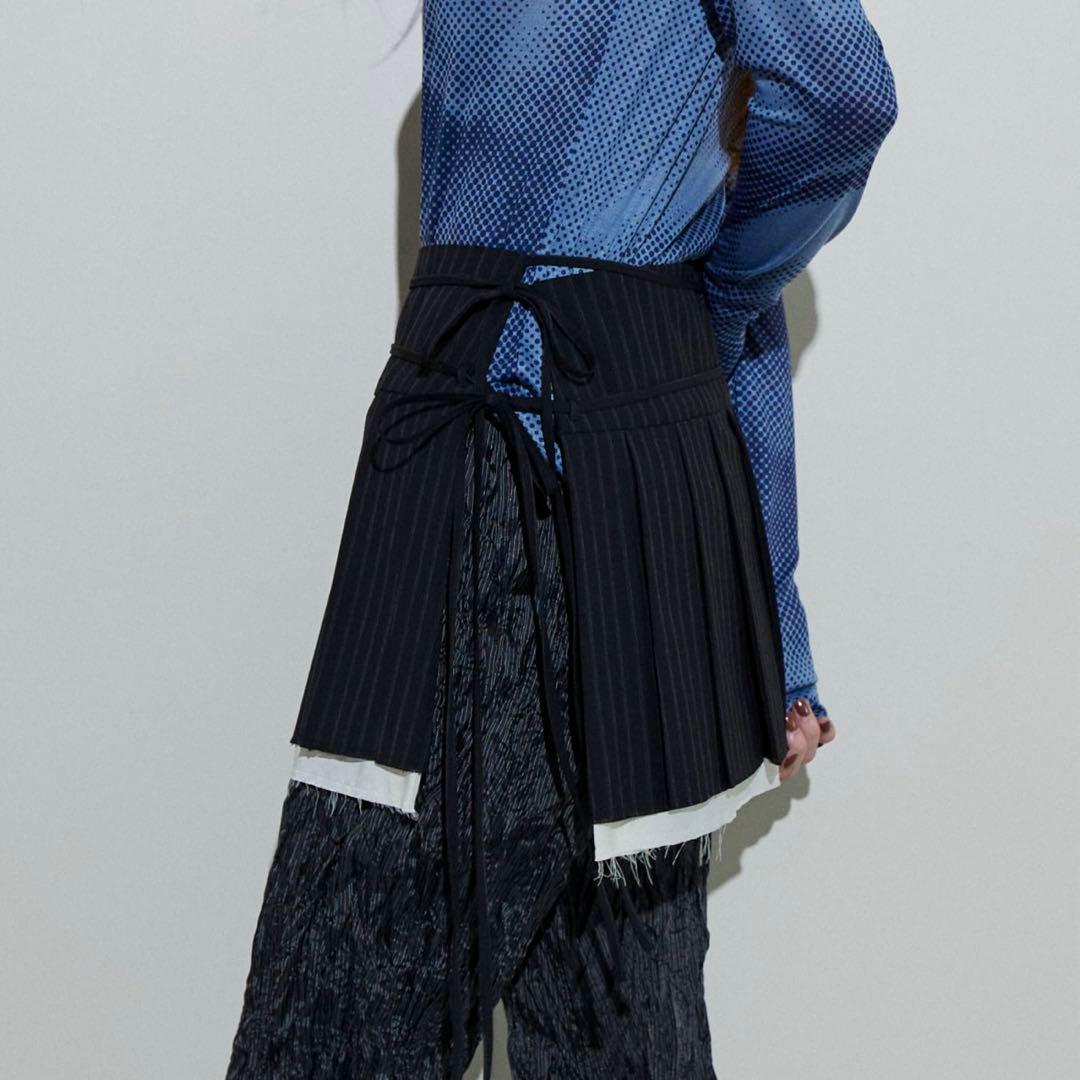 【MAISON SPECIAL/メゾンスペシャル】 プリーツラップミニスカート