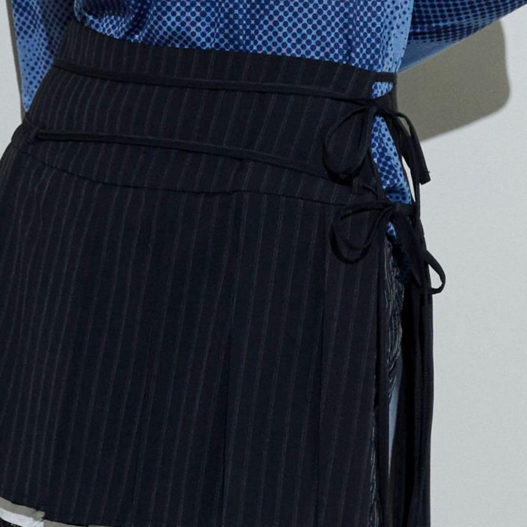【MAISON SPECIAL/メゾンスペシャル】 プリーツラップミニスカート