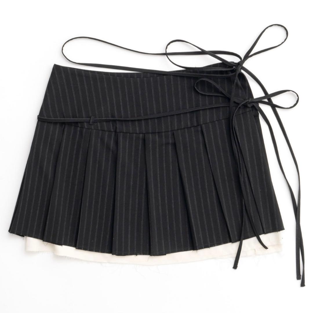 【MAISON SPECIAL/メゾンスペシャル】 プリーツラップミニスカート
