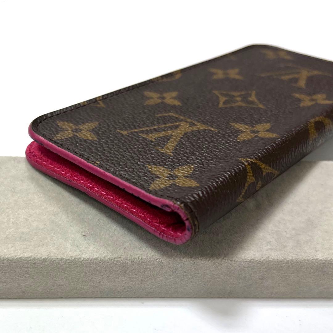 【正規品】ルイヴィトン　モノグラム　フォリオ　iPhone8 手帳型カバー