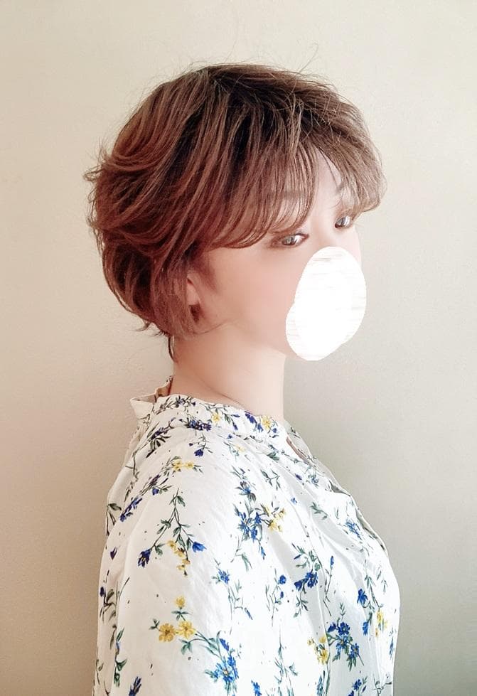 MALIBU マリブ　フェザリーカールショート　チョコブラウンプリン