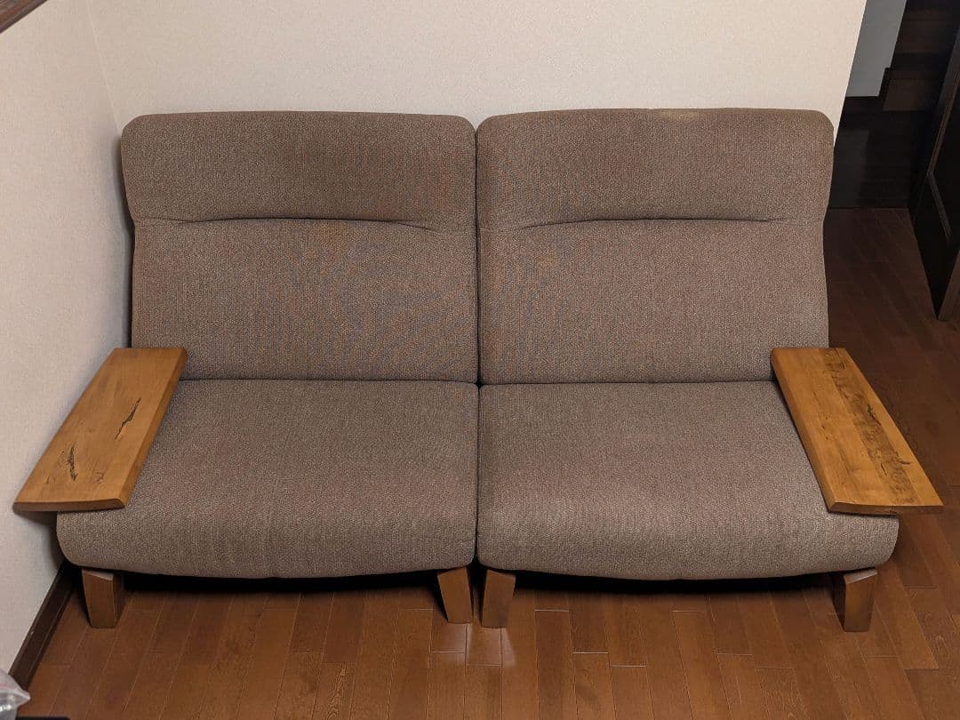 【統次郎】カリモク リクライニングソファ（左肘掛け側） チターノ 中古美品