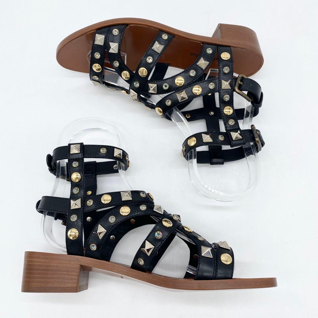 A16595 未使用 ドルチェ&ガッバーナ スタッズグラディエーターサンダル36
